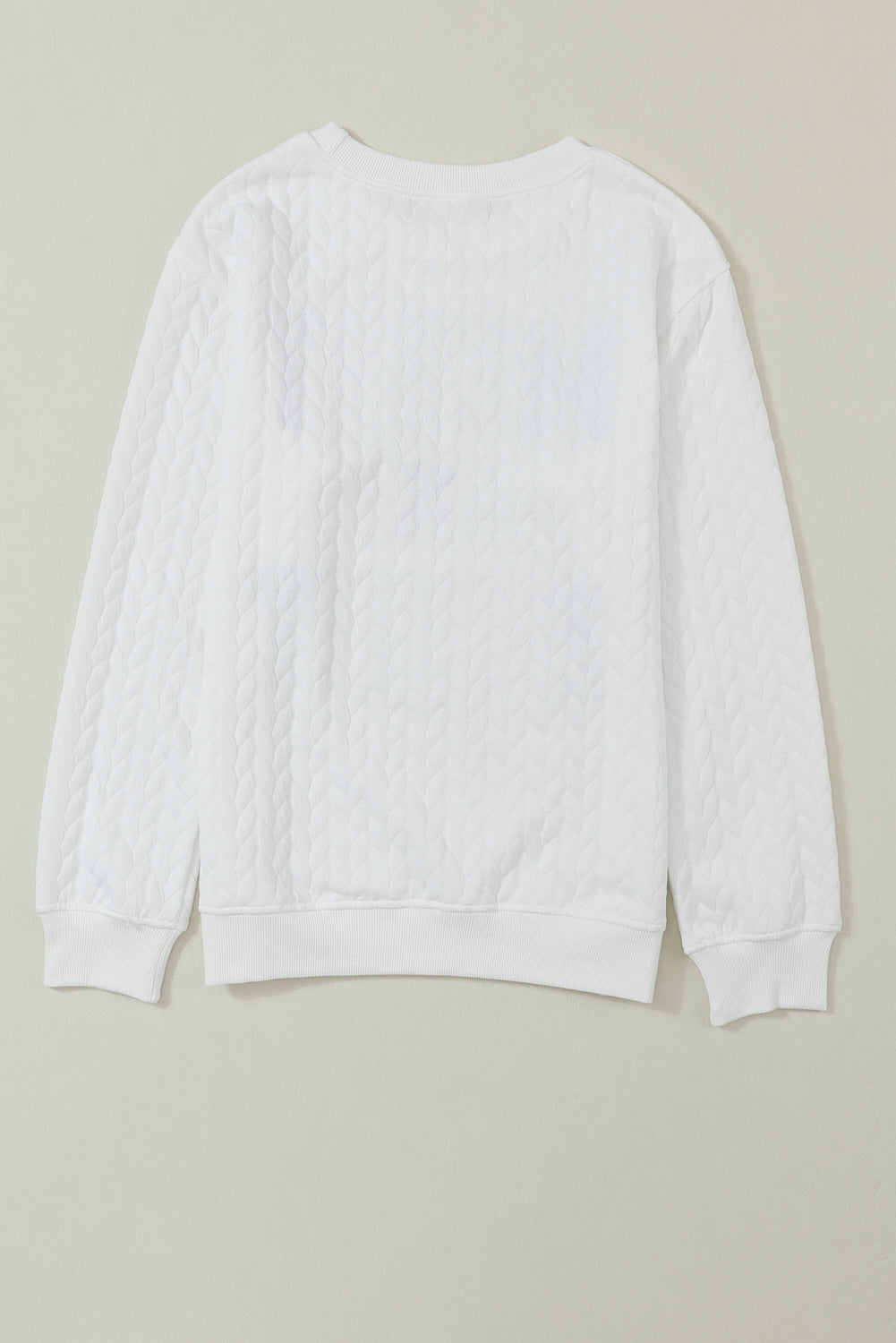 White Merry and Bright Quilted Sweatshirt