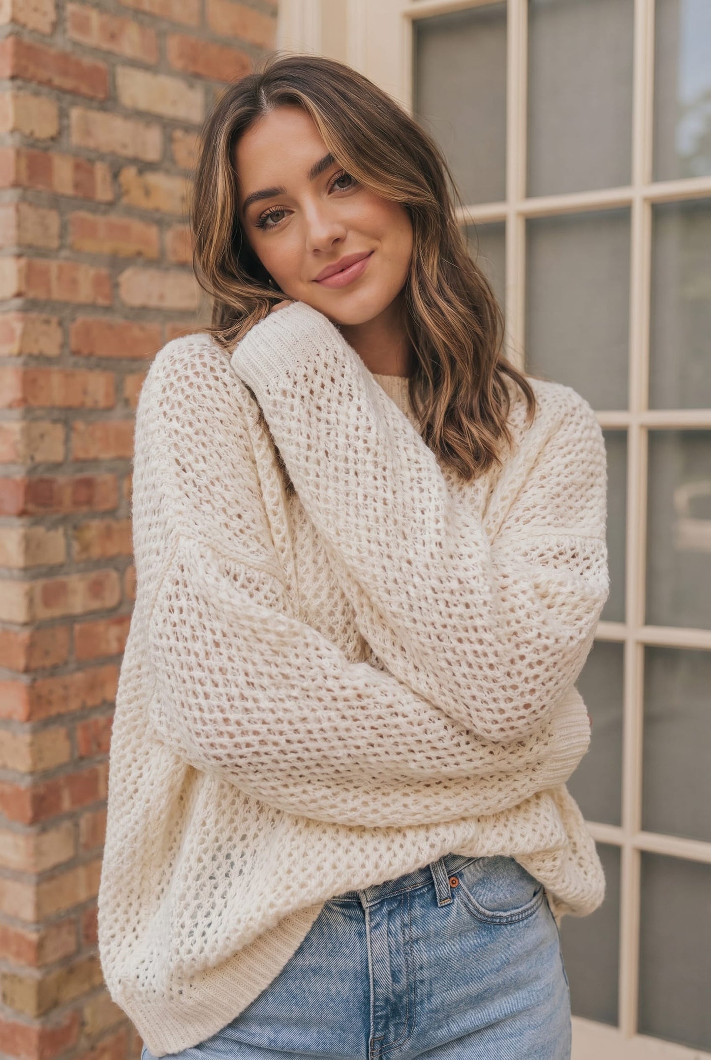 Coastal Breeze Open Knit Sweater